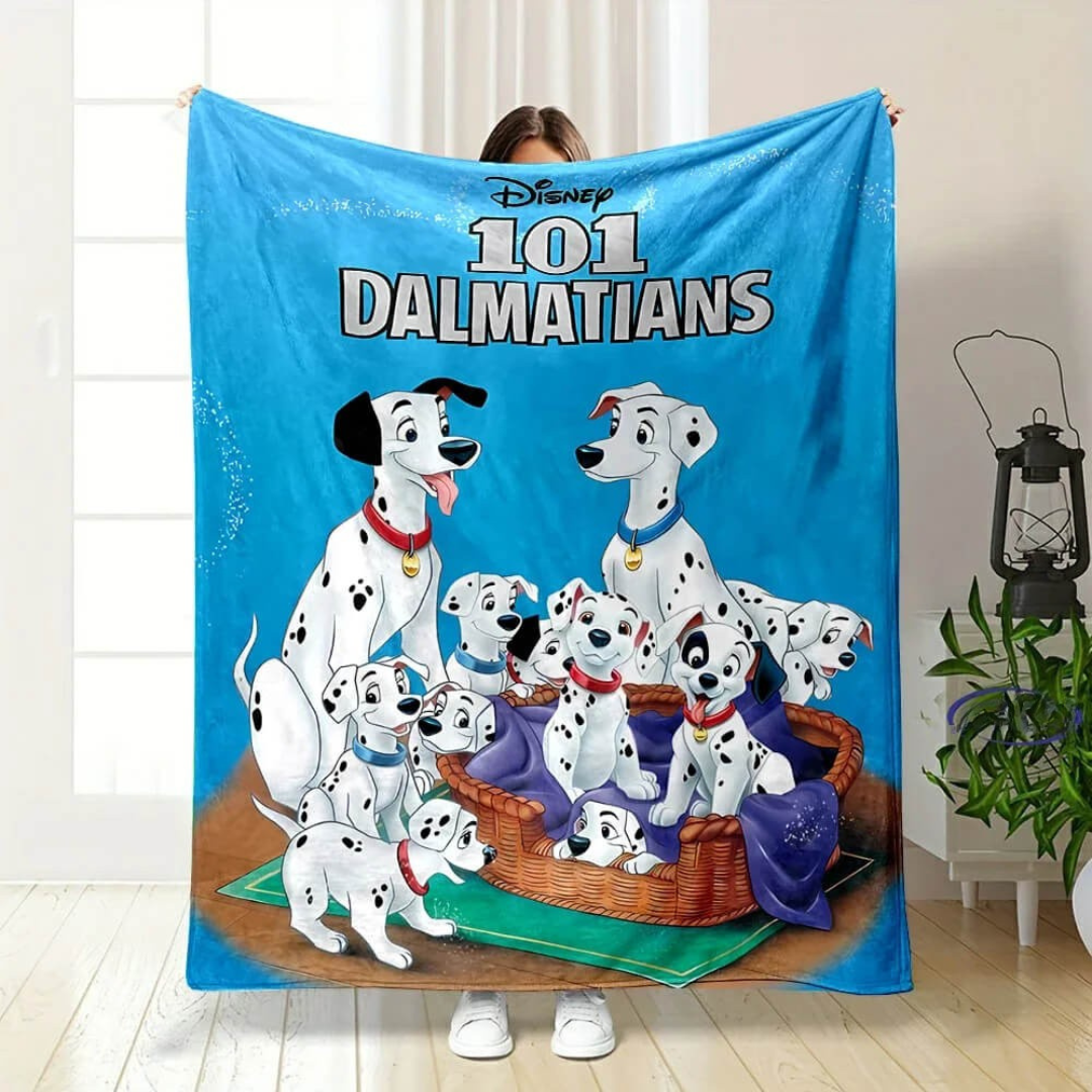 Cute dog print 101 Dalmatians plush throw blanket