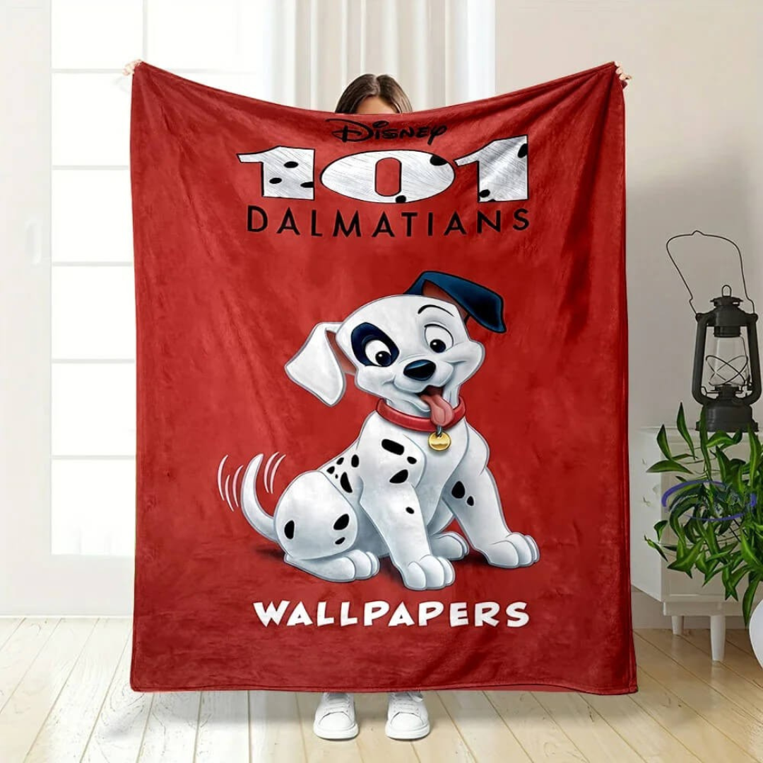 Cozy Disney puppy pattern fleece throw blanket