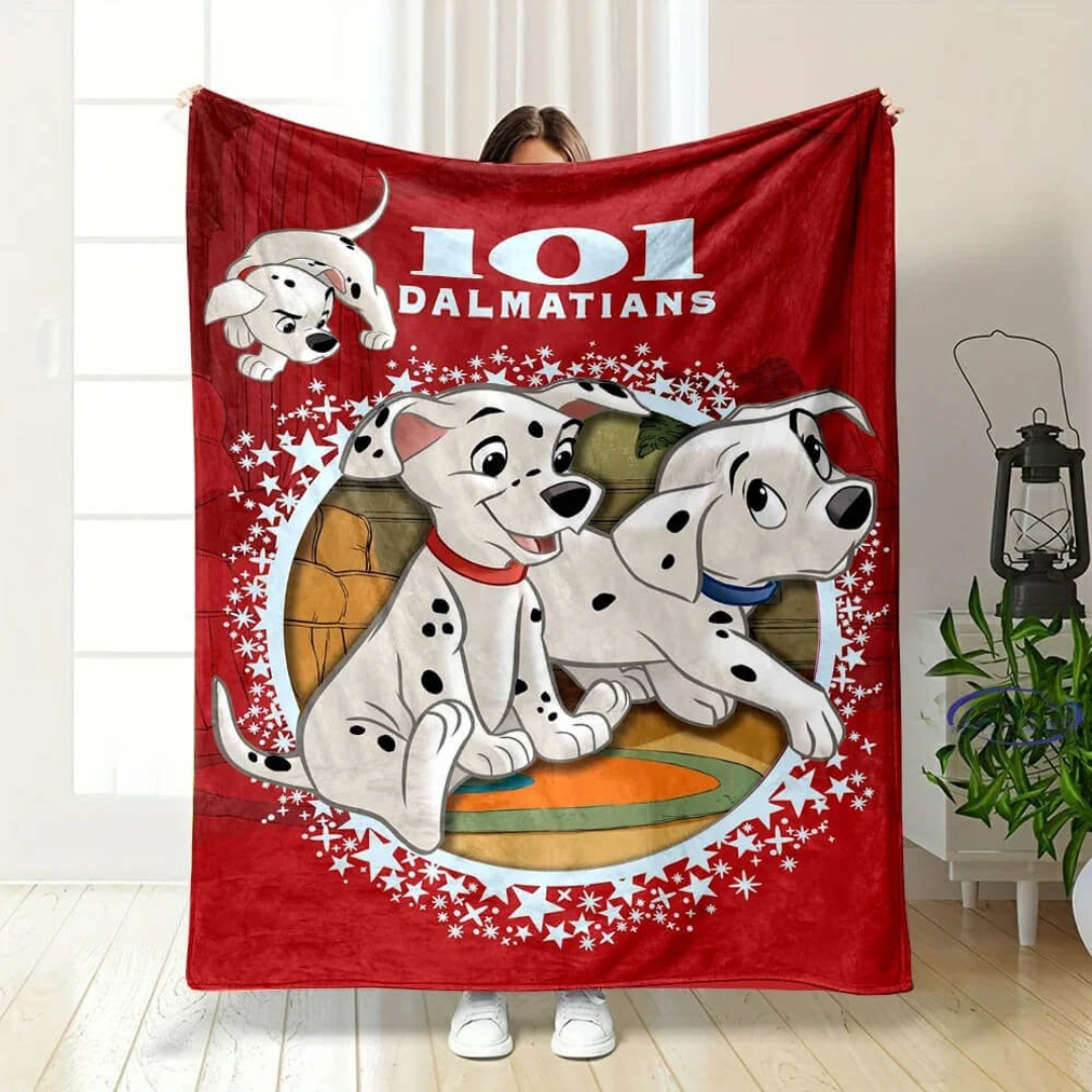 Soft plush 101 Dalmatians throw blanket for bedroom