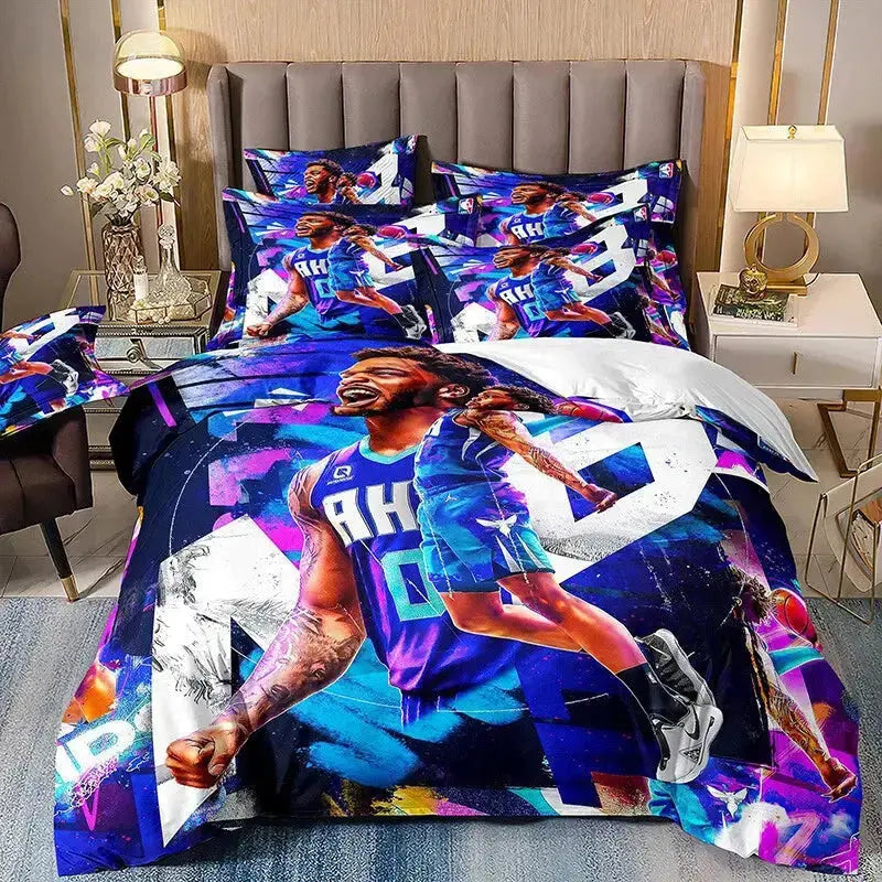 Luxurious and comfortable bedding set designed for boys, showcasing premium fabric and stylish design ideal for global buyers seeking quality and style.