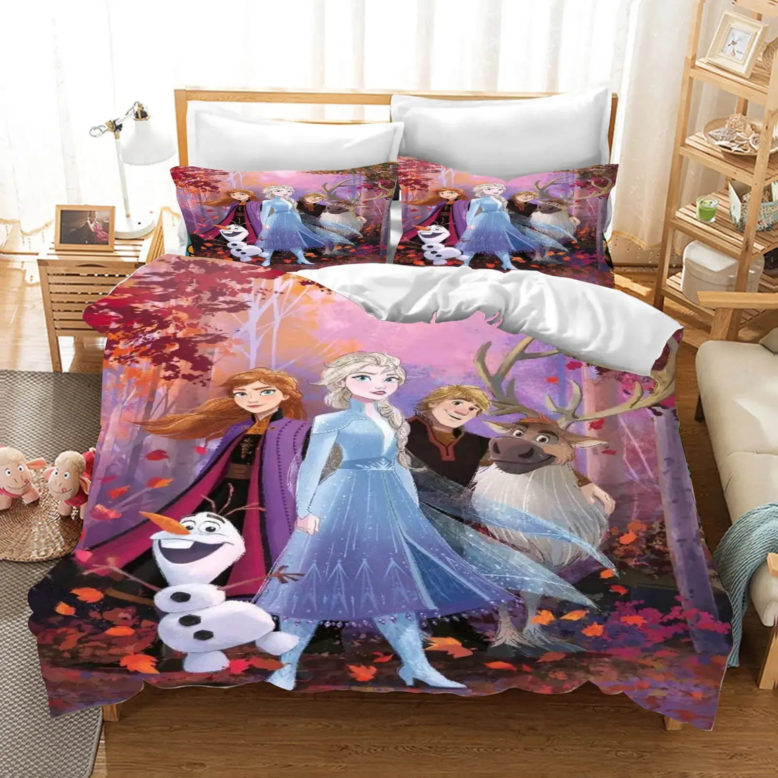 3D Frozen Elsa & Kristoff Kids duvet Cover Zirconic