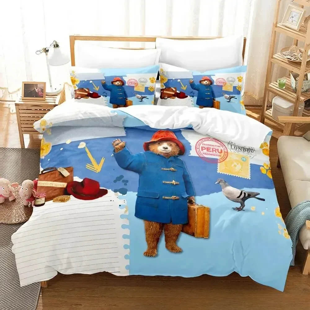 Microfiber Paddington Bear bedroom decor