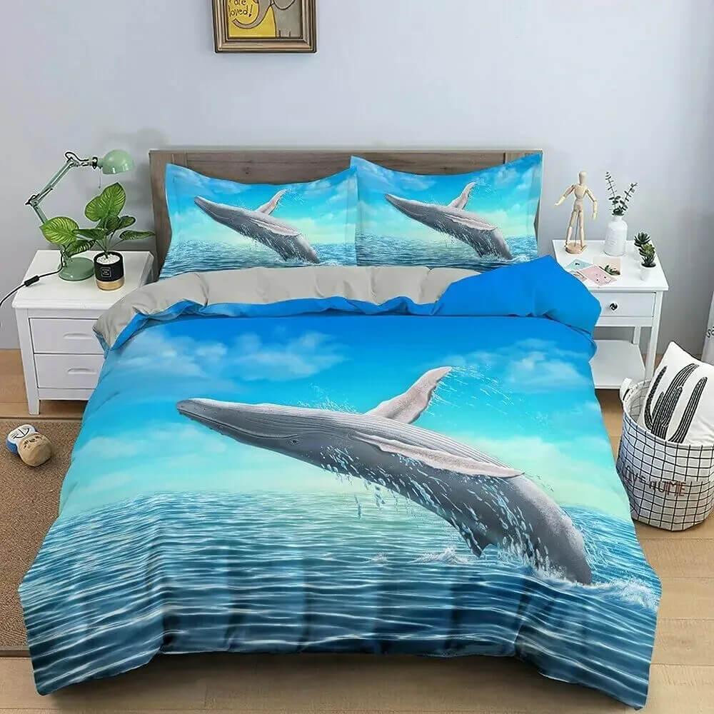 3D dolphin bedding modern bedroom