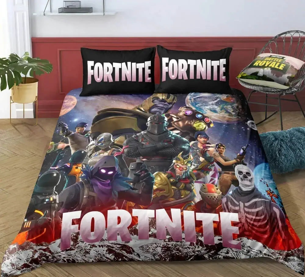 3D Fortnite Raven Skin Quilt Cover