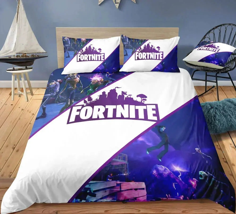 3D Fortnite Gaming Kids Duvet Cover