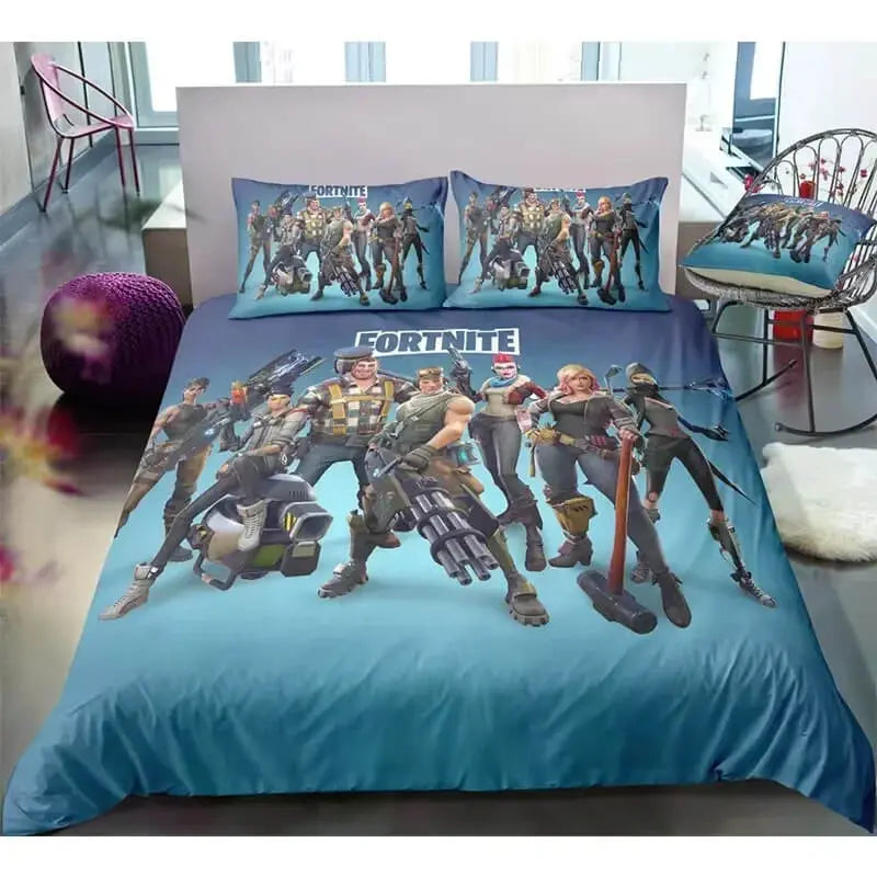 3D Fortnite Zero Build Kids Quilt Cover