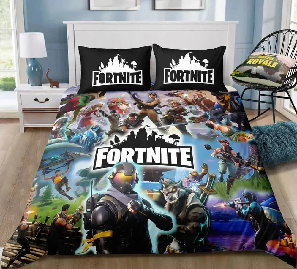 3D Fortnite Gaming Spotlight Single Bed Doona Cover