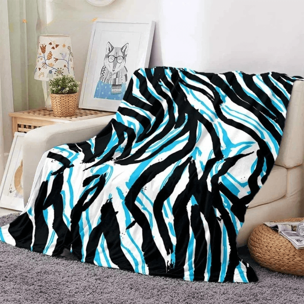 lightweight zebra print blanket for travel