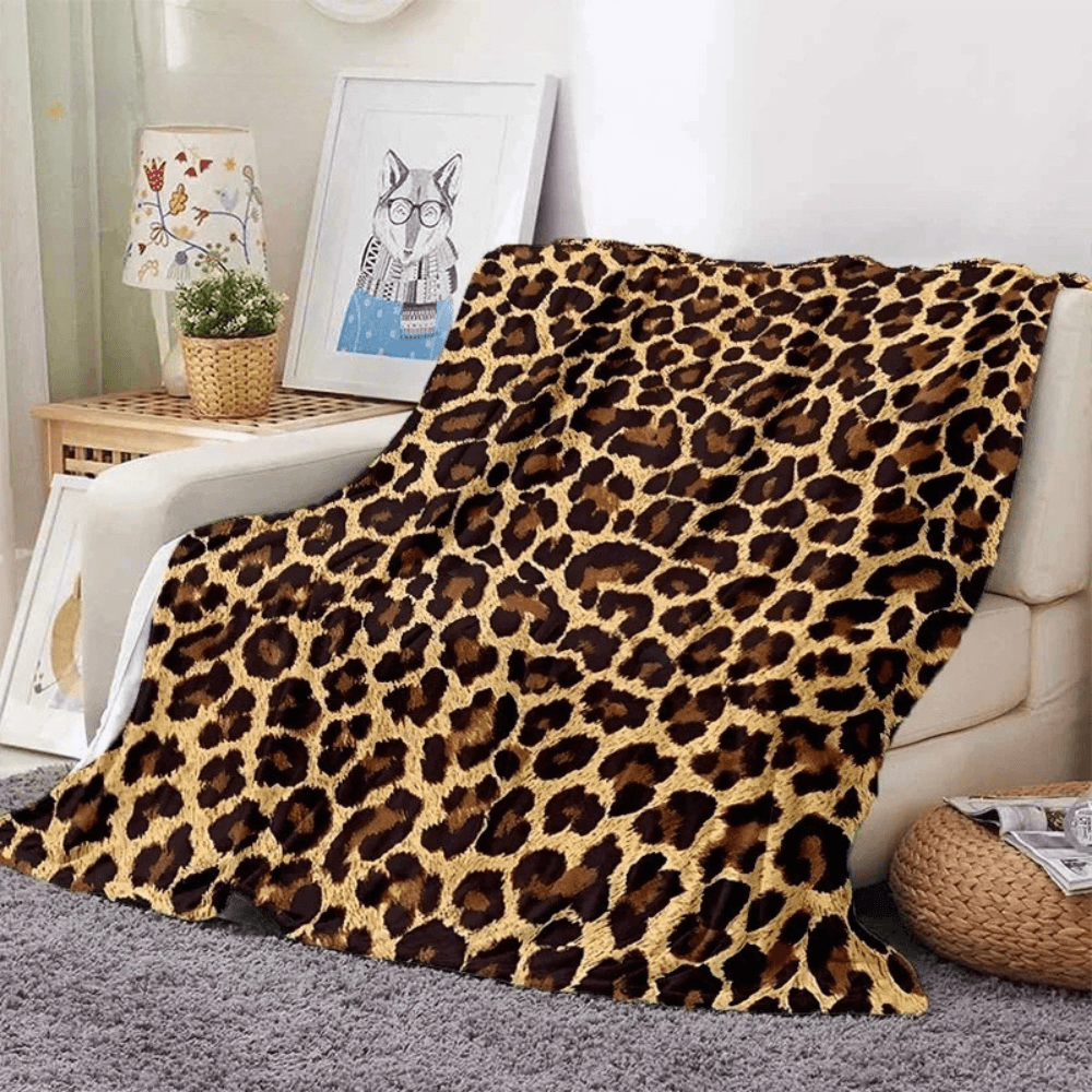animal print blanket for couch and bedroom