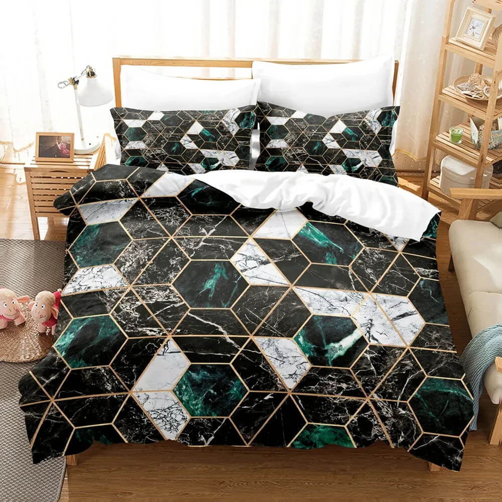 Soft microfiber duvet cover set