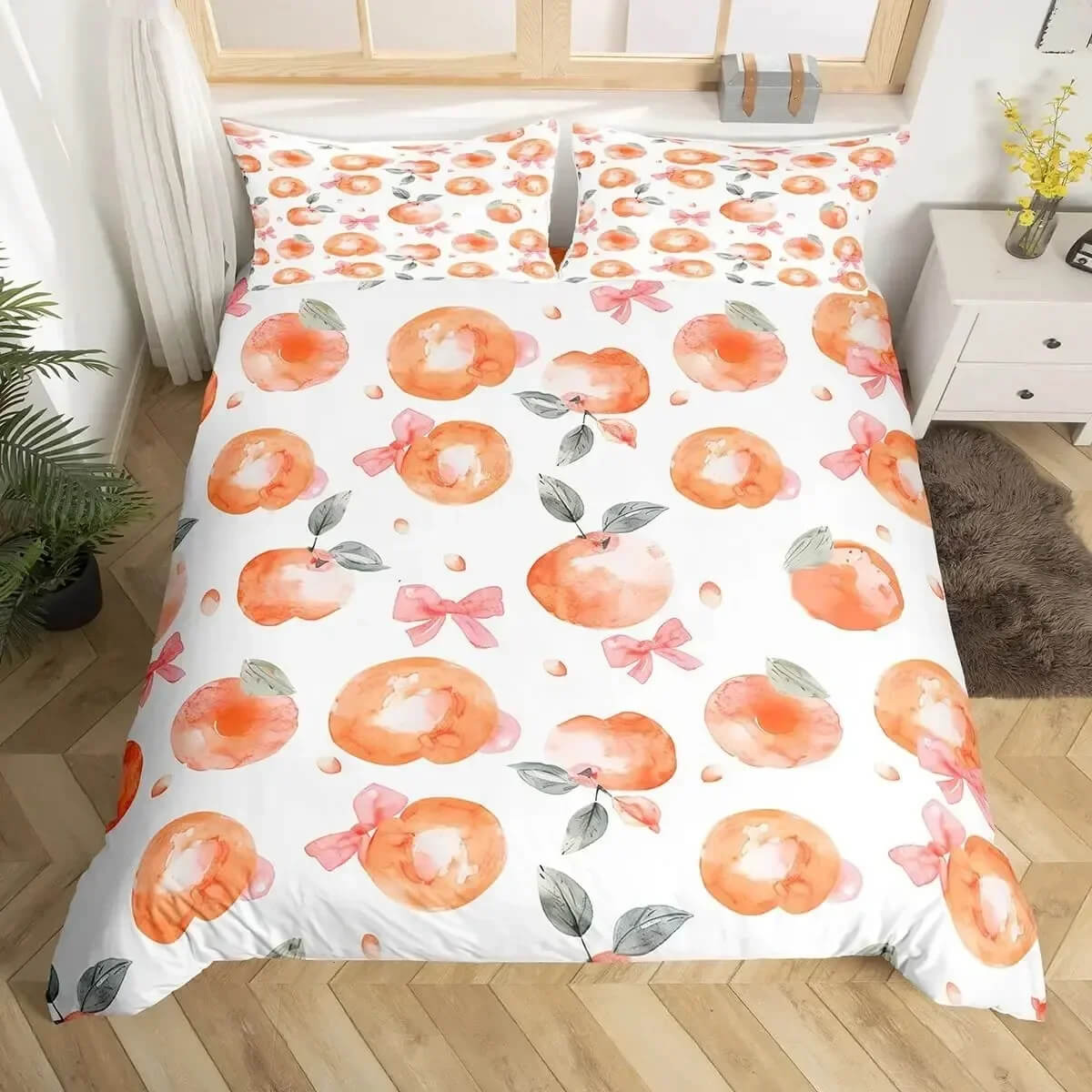 Exotic tropical fruit bedding decor for modern bedrooms