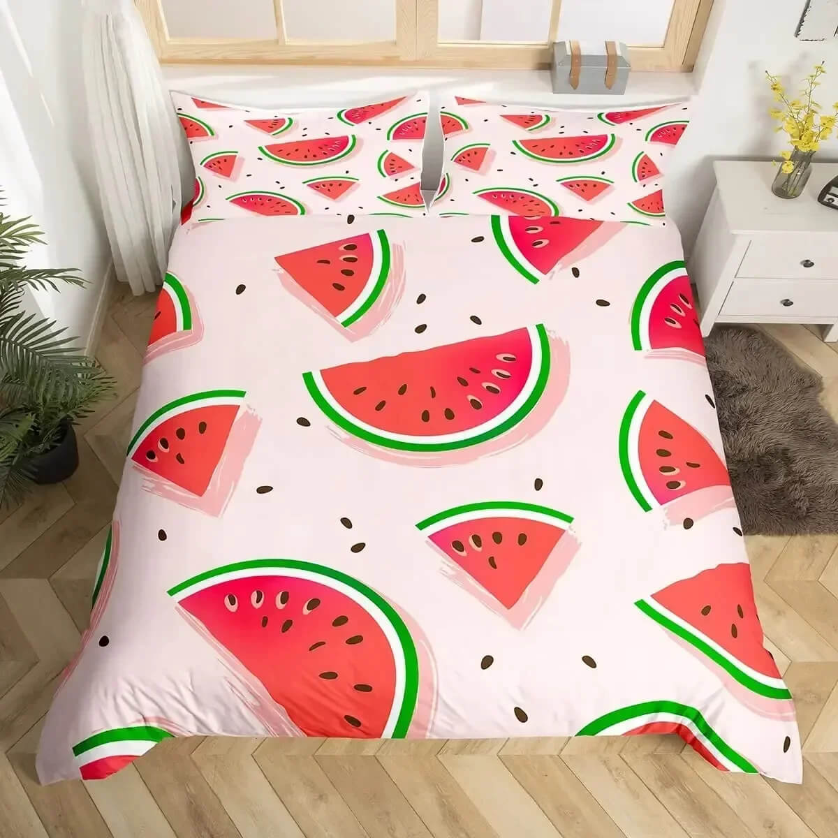 Fruit print duvet cover set for kids teens and adults