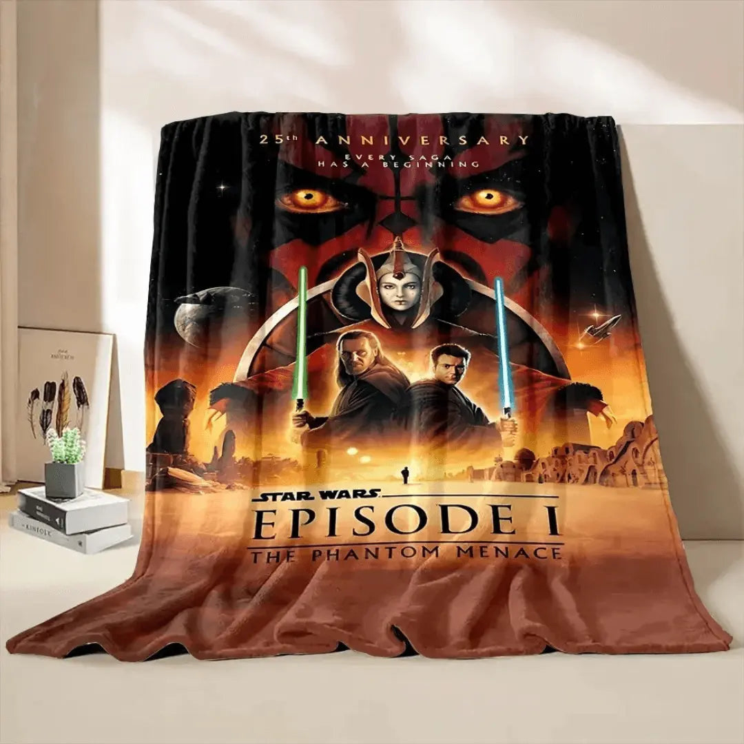 3D Star Wars Qui-Gon Jinn Kids Flannel Throw Blanket