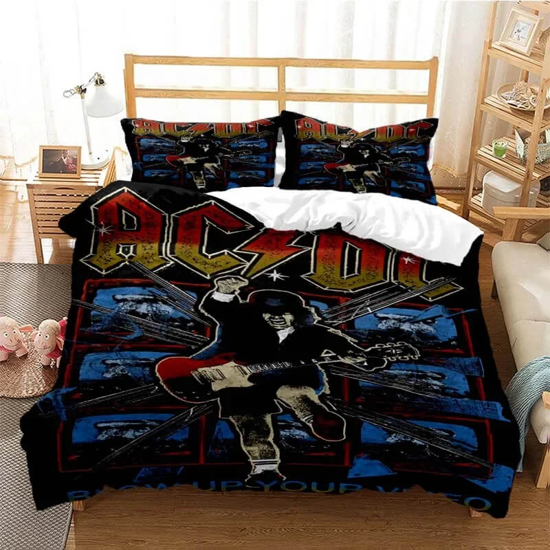 Rock band-themed comforter cover