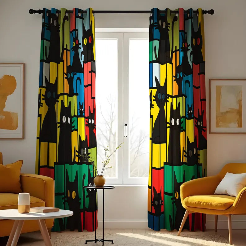Adorable Cat Curtains