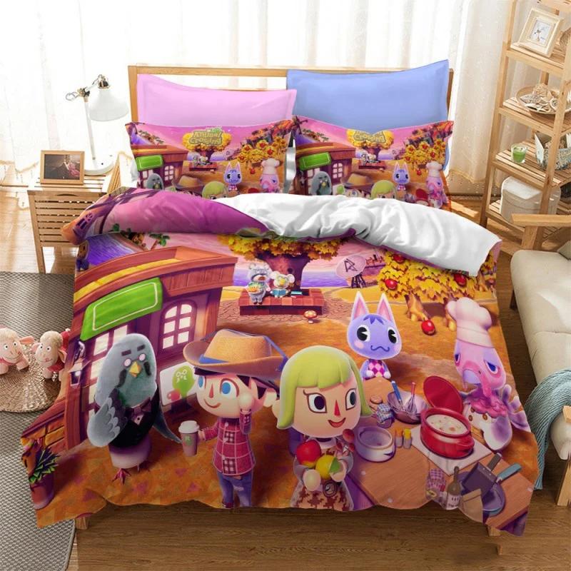 Animal Crossing kids duvet cover set
