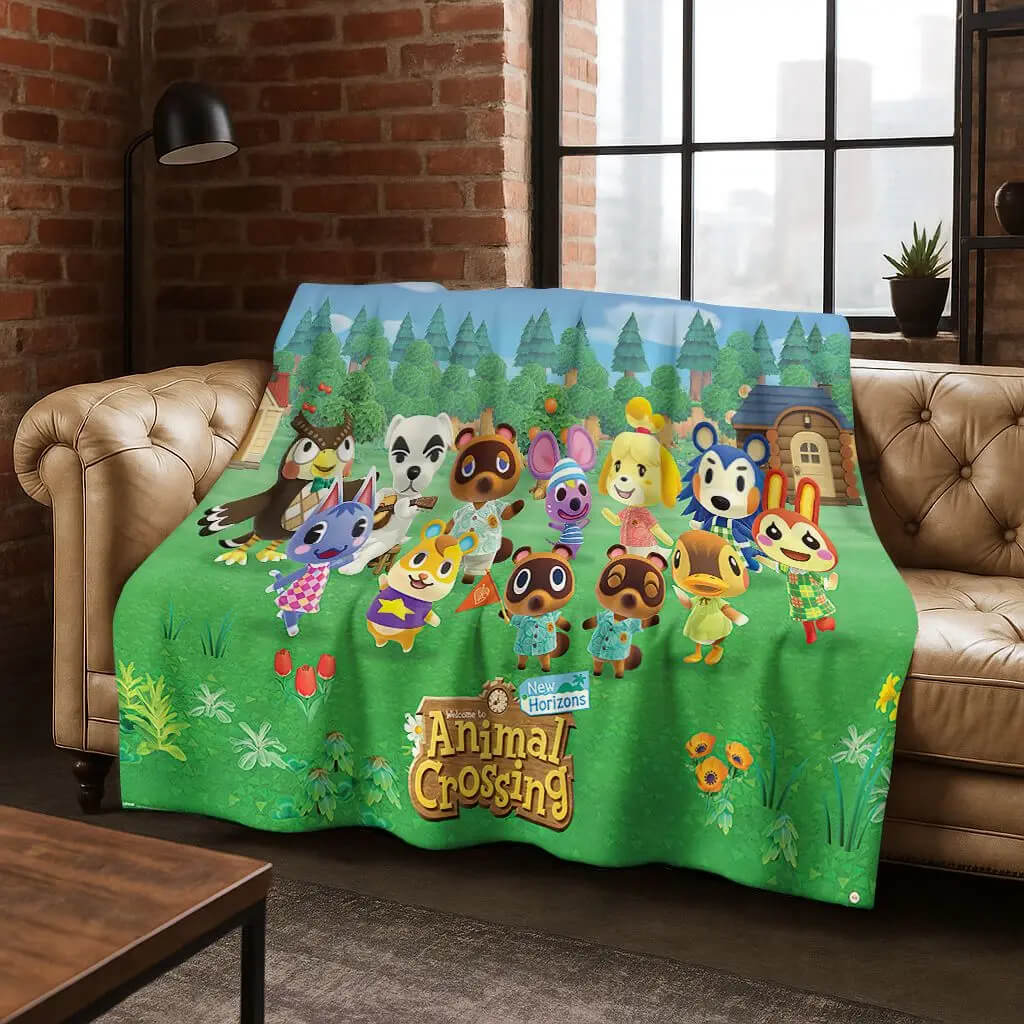 Soft flannel cartoon blanket for bedroom