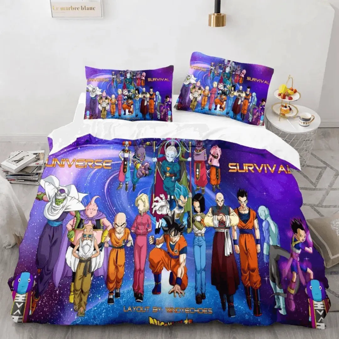 Anime Dragon Ball Z Goku Krillin Kids Bedding Cover Set