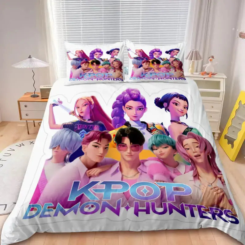 K-pop themed anime bed sheets for fans