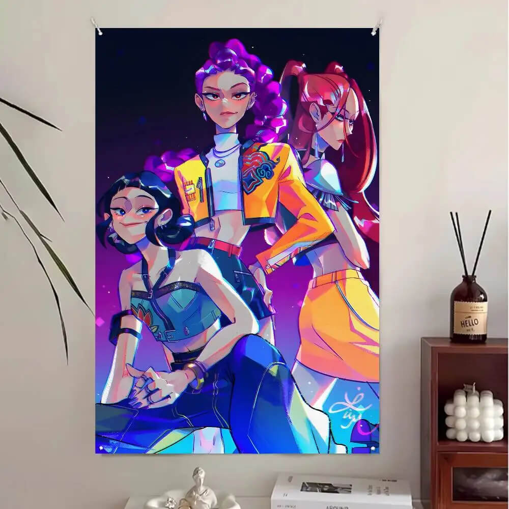 Stylish anime Kpop wall hanging for bedrooms