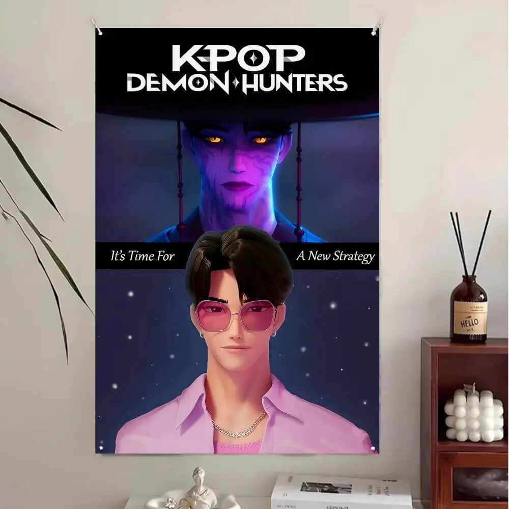 Kpop inspired anime tapestry for fan bedrooms