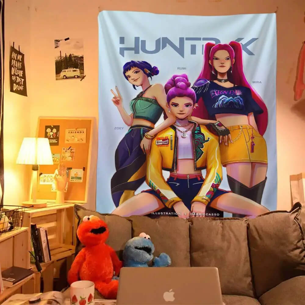 Trendy anime tapestry for Kpop fans