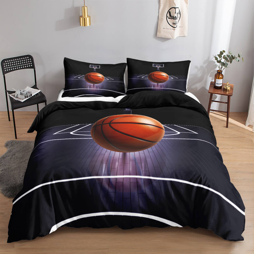Basketball-themed quilt cover for young sports fans