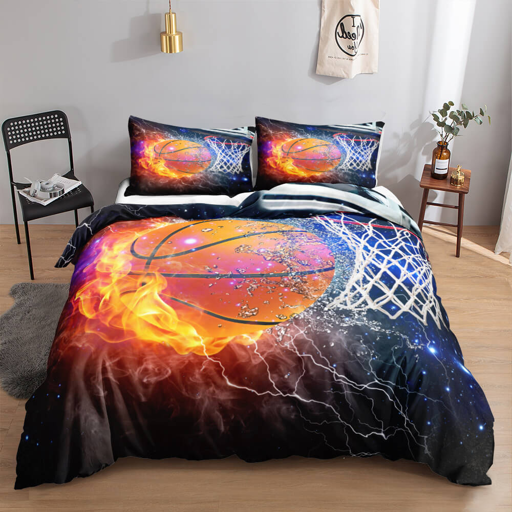 Basketball quilt cover set gift idea for boys