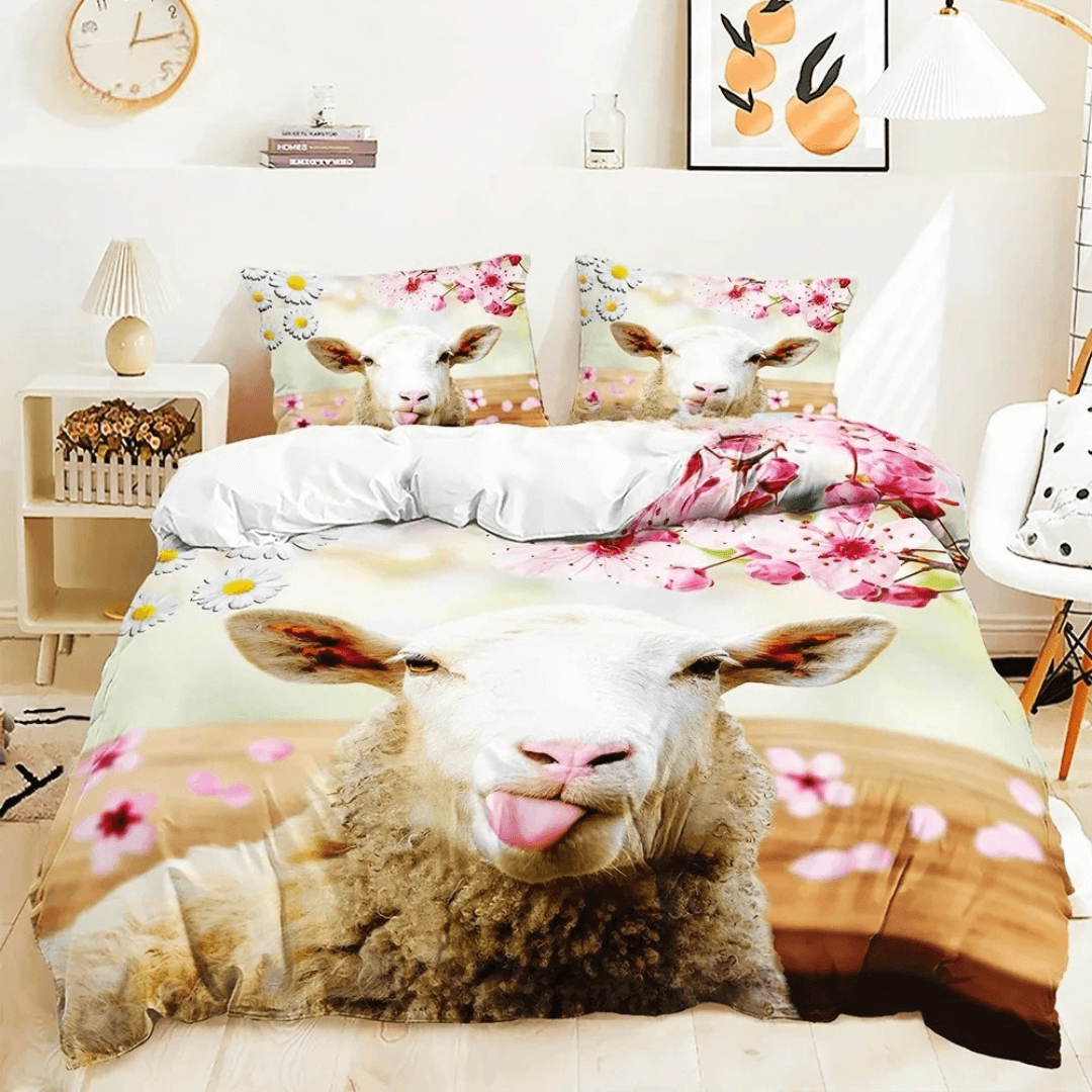 Elegant sakura floral horse bedding