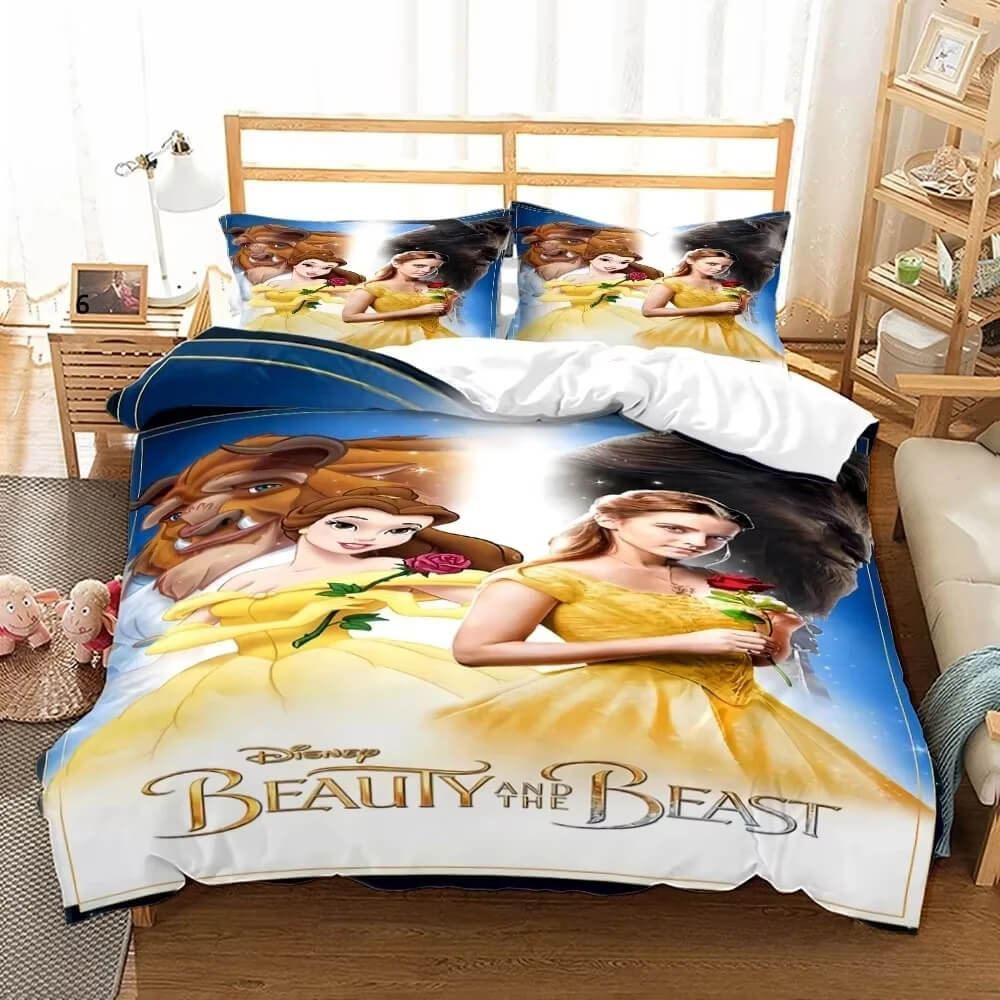 Beauty and the Beast cartoon bedding set