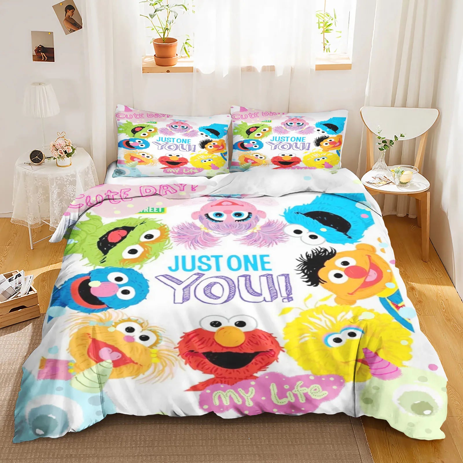 Bert and kermit the frog bedding set