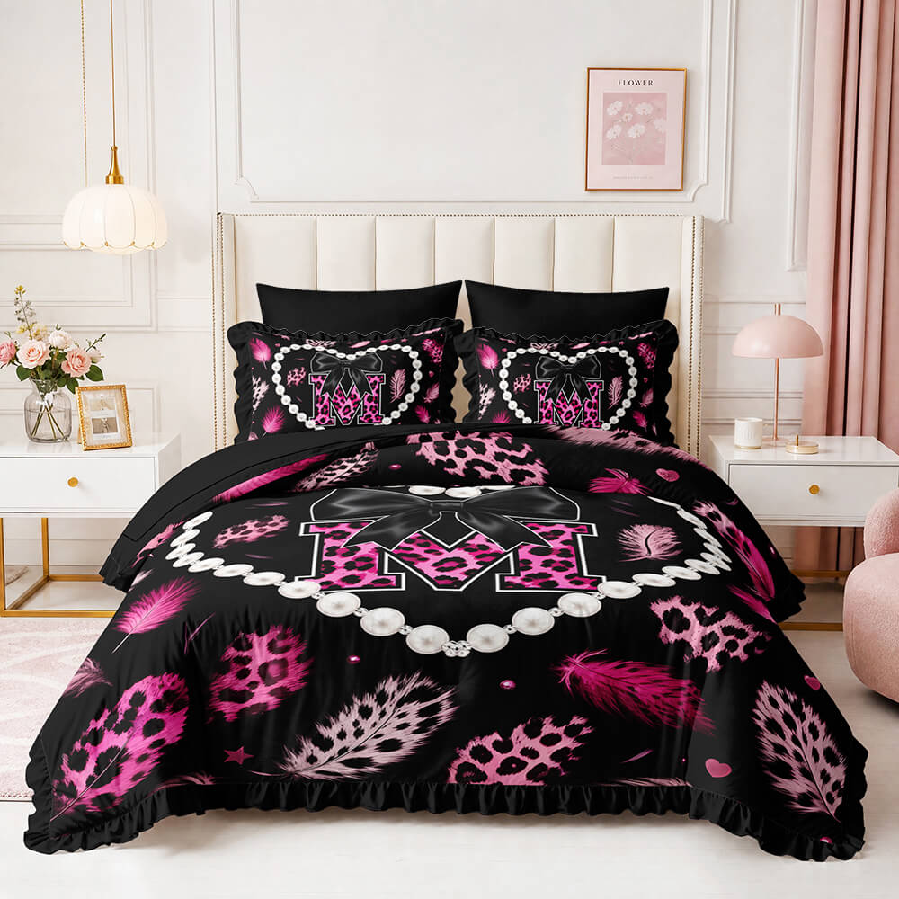 Galaxy butterfly duvet cover with star and feather design