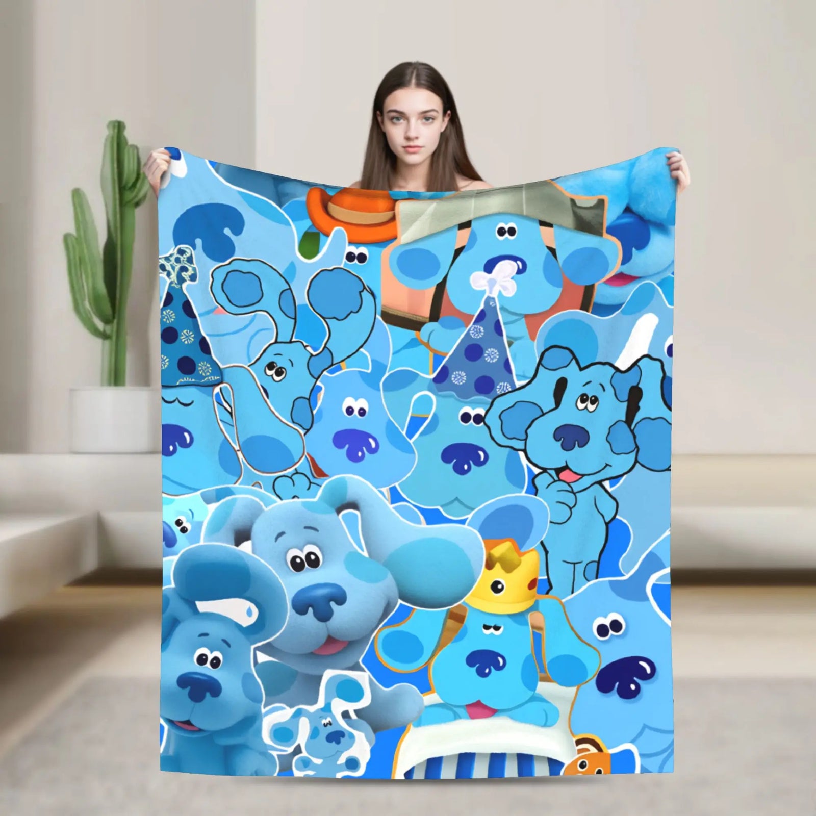 Blue’s Clues throw blanket cozy plush fabric