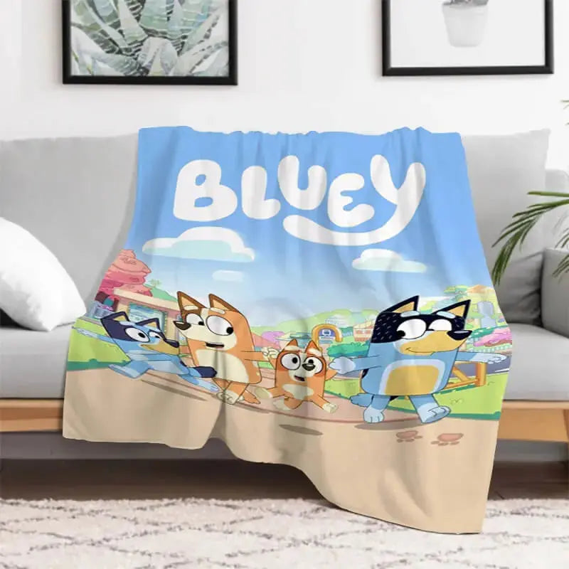 Bluey Family Cartoon Kids Throw Blanket Zirconic
