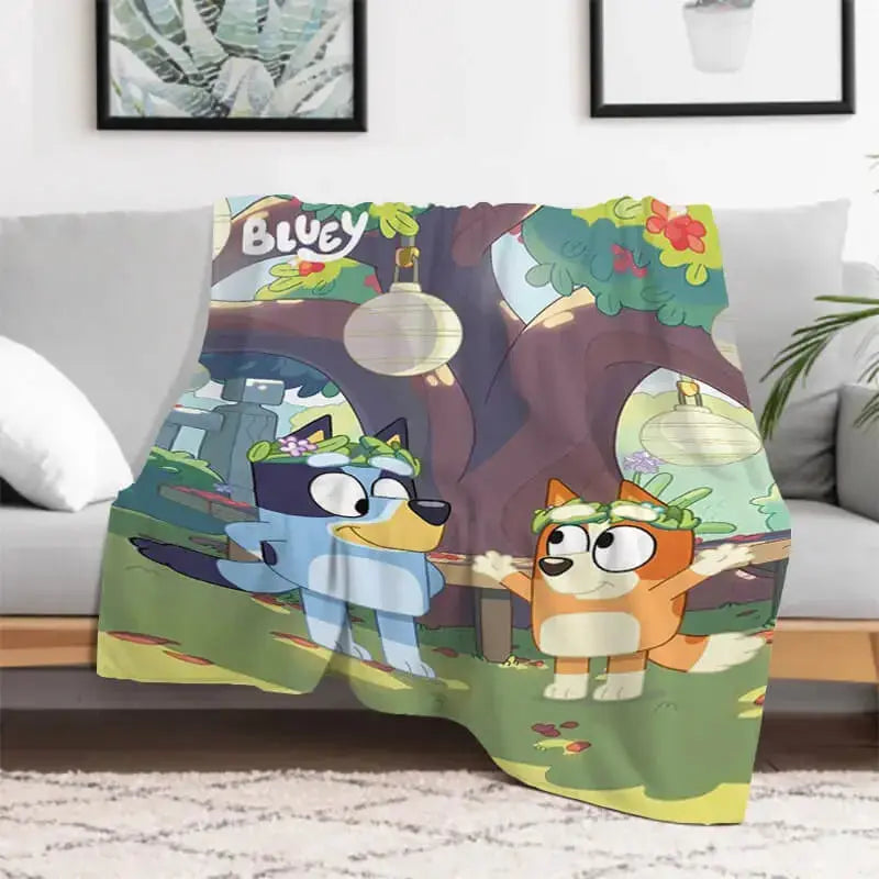 Bluey & Bingo Cartoon Kids Flannel Blanket Zirconic
