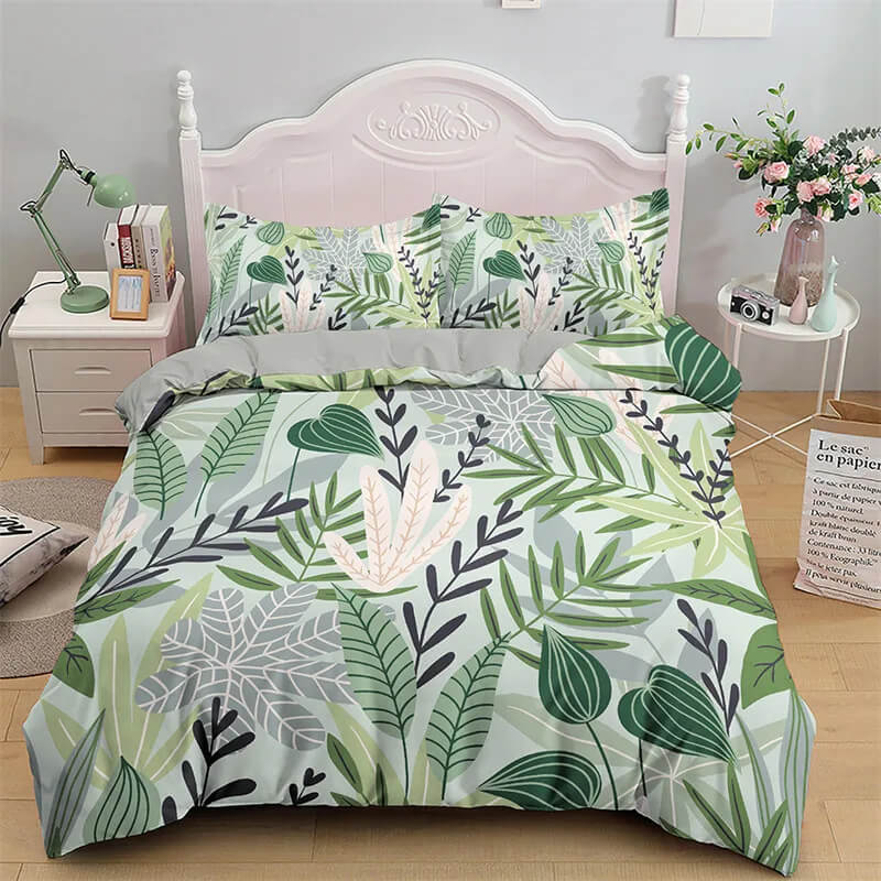 leaf pattern bedding set