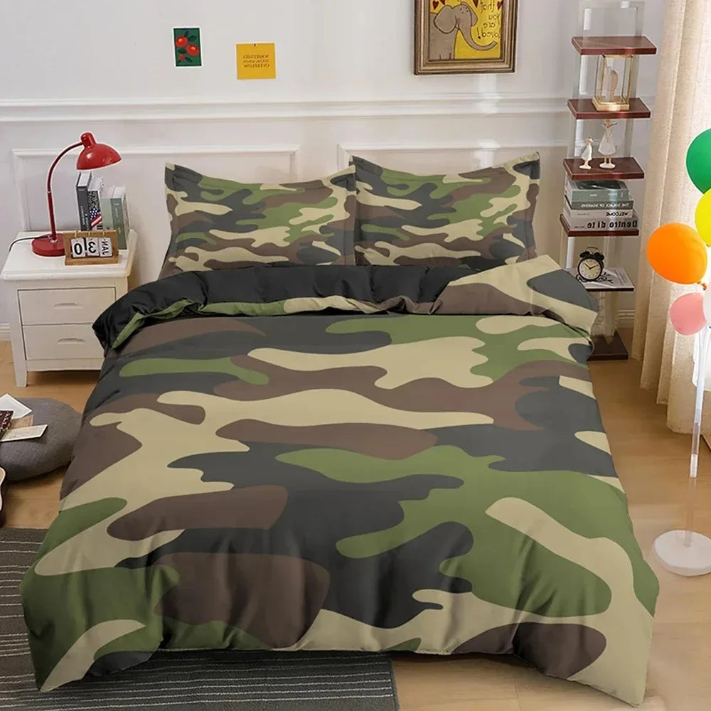 camouflage duvet cover soft fabric