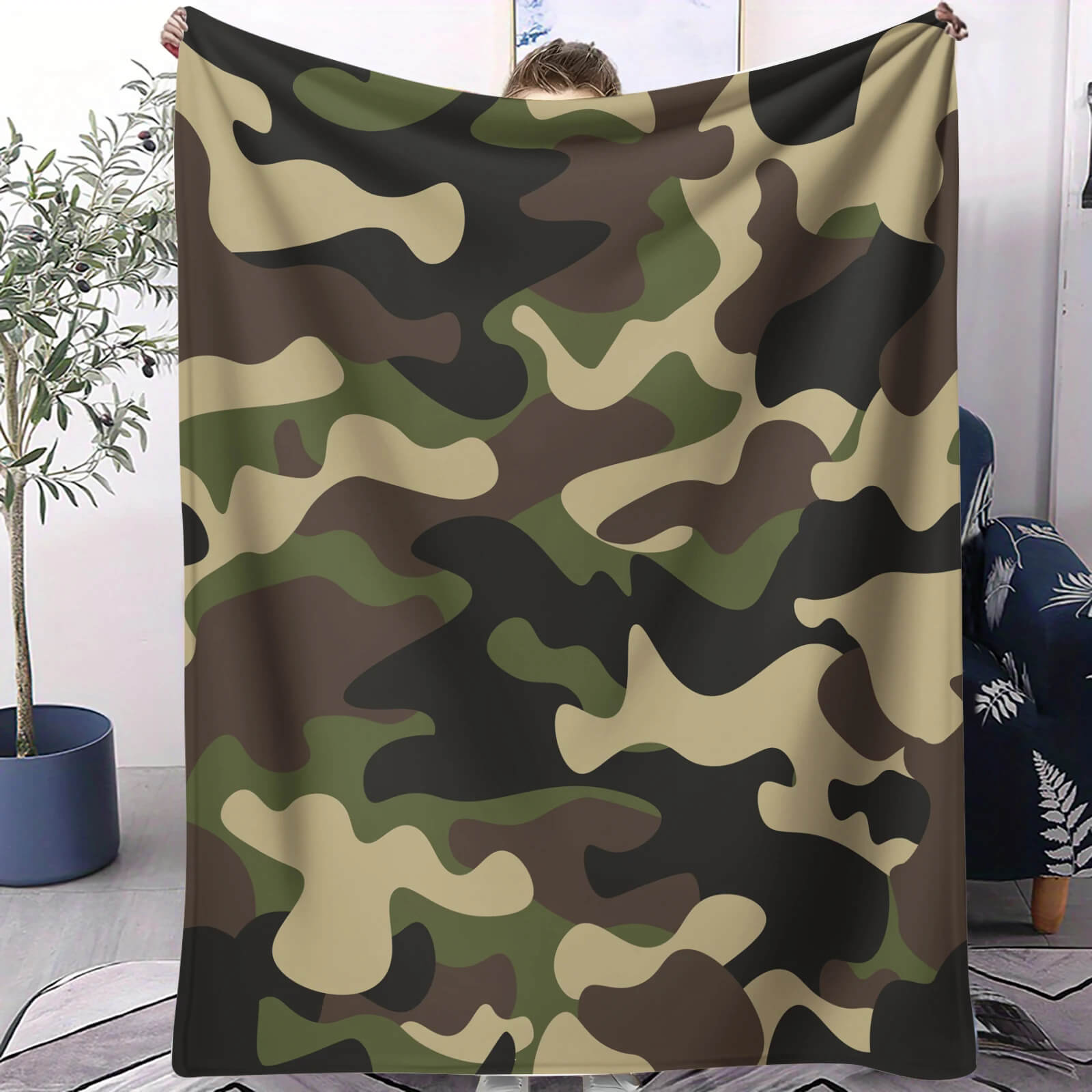 camo blanket cozy throw for sofa