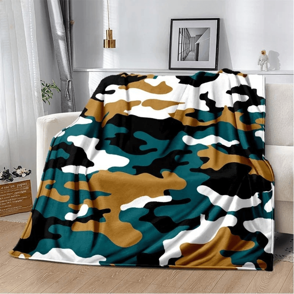 warm camouflage blanket for sofa