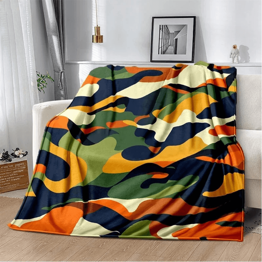 camo blanket for outdoor camping trips