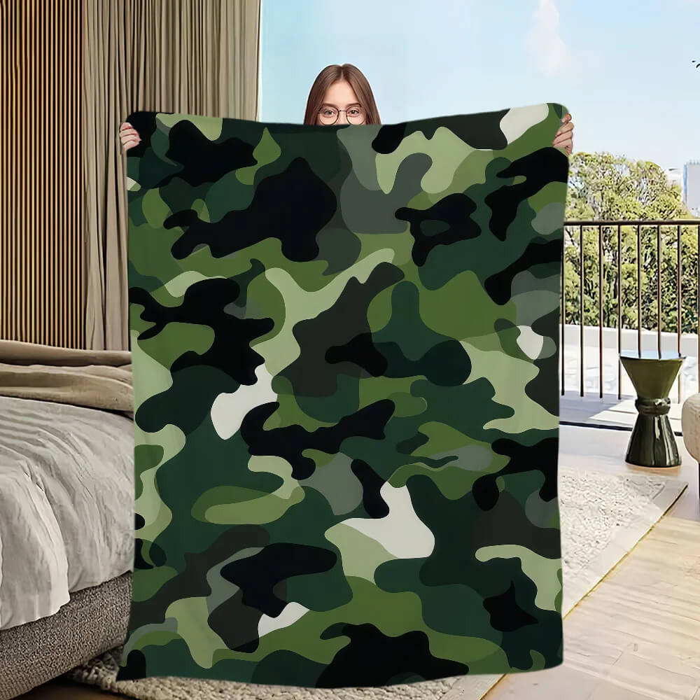 soft camo blanket for sofa