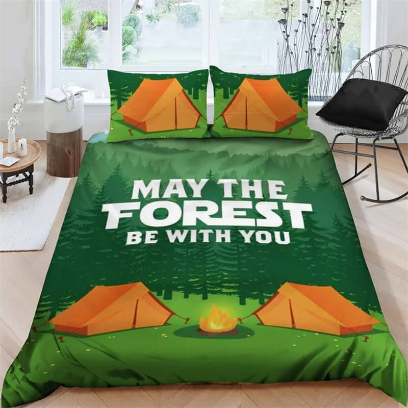 Camper gift bedding set