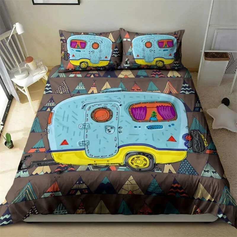 Camping car comforter cover set
