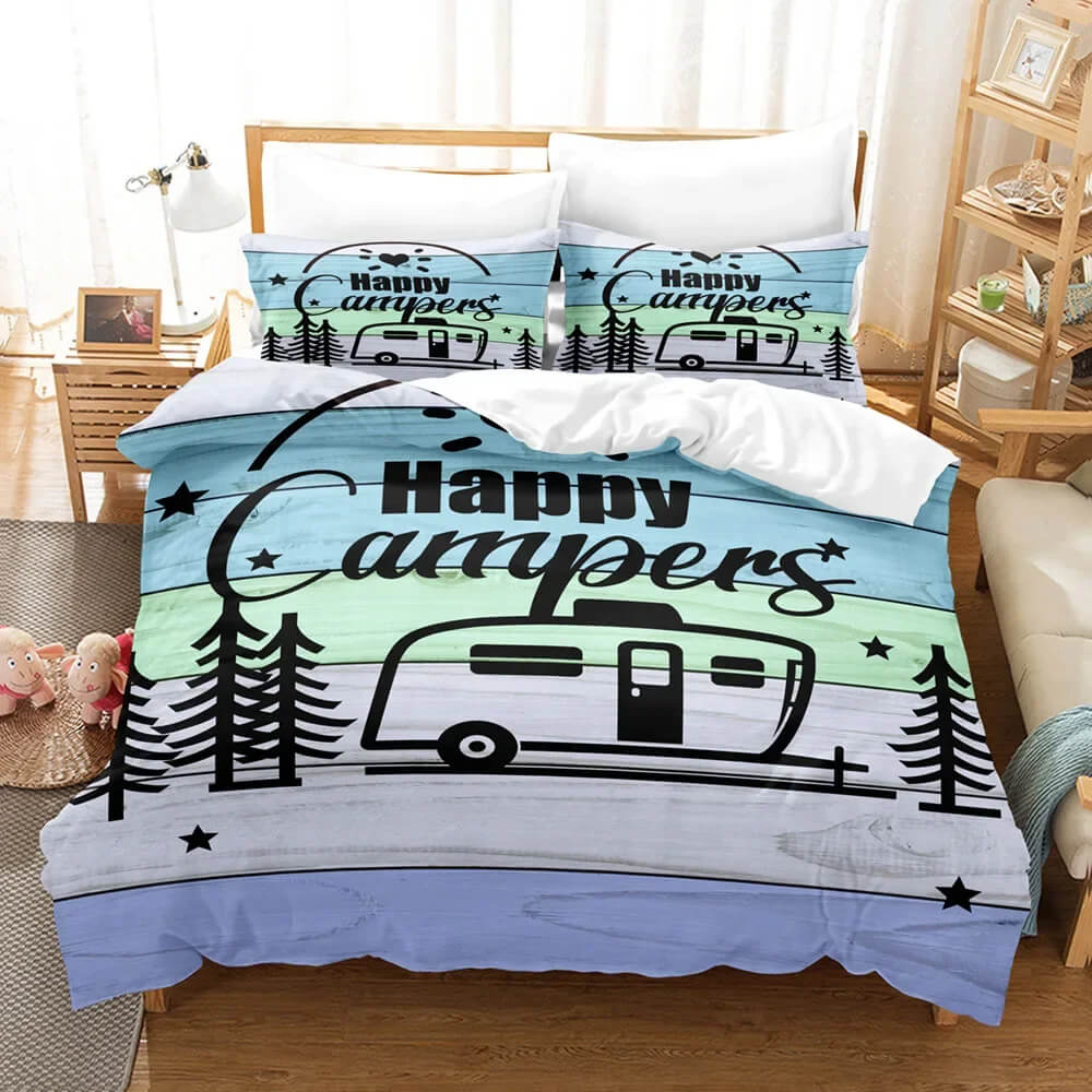 camping quilt cover HD print