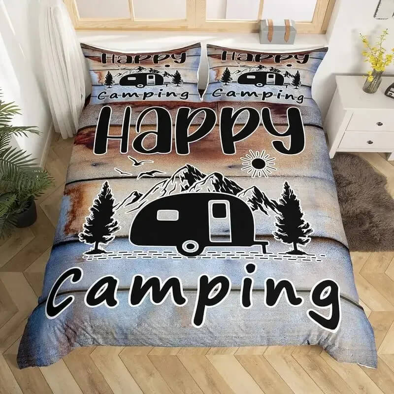 camping duvet cover soft texture