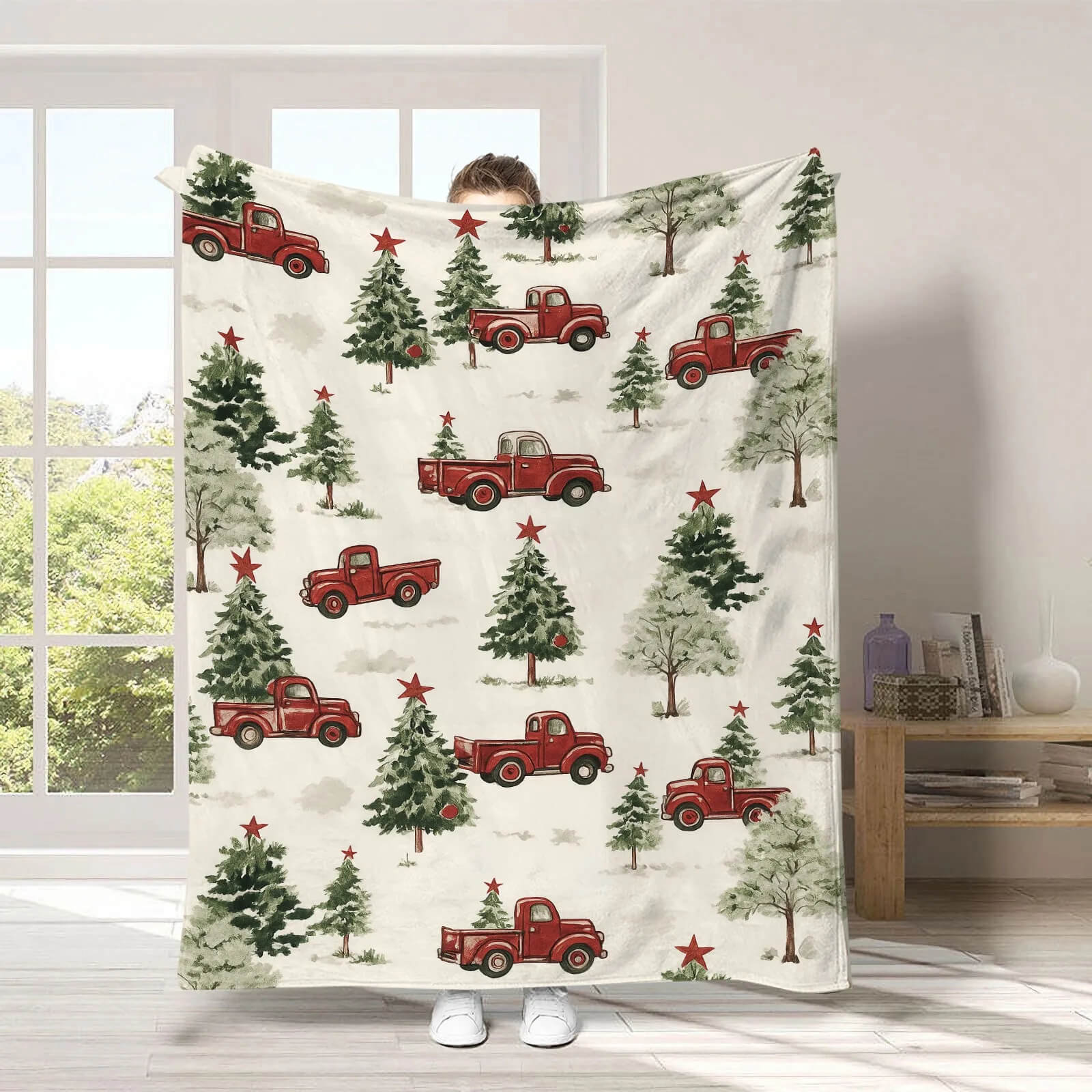 Happy camper blanket for couch and sofa
