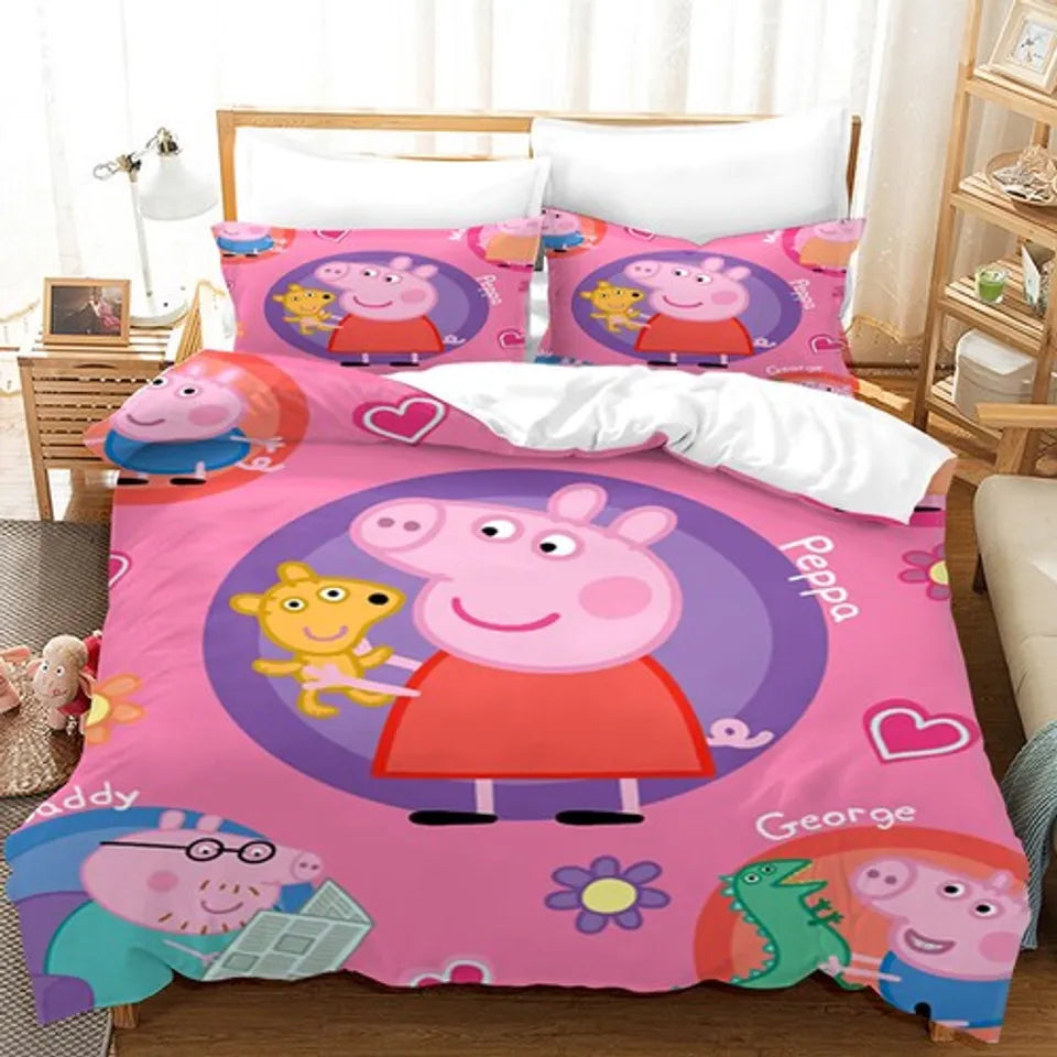 Peppa Pig children’s duvet cover set cartoon print