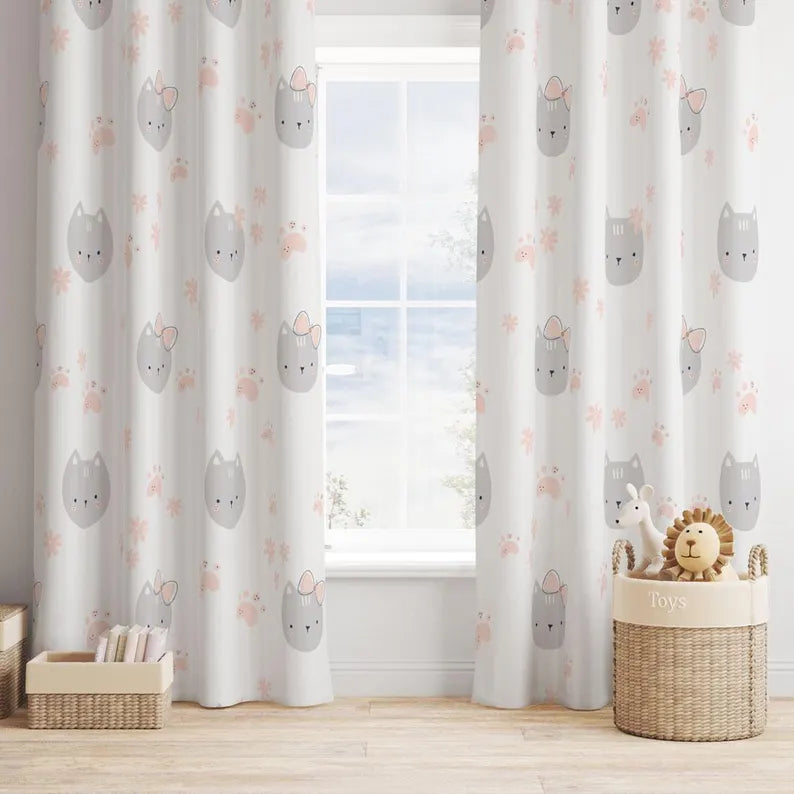 Cat Curtains for Nursery