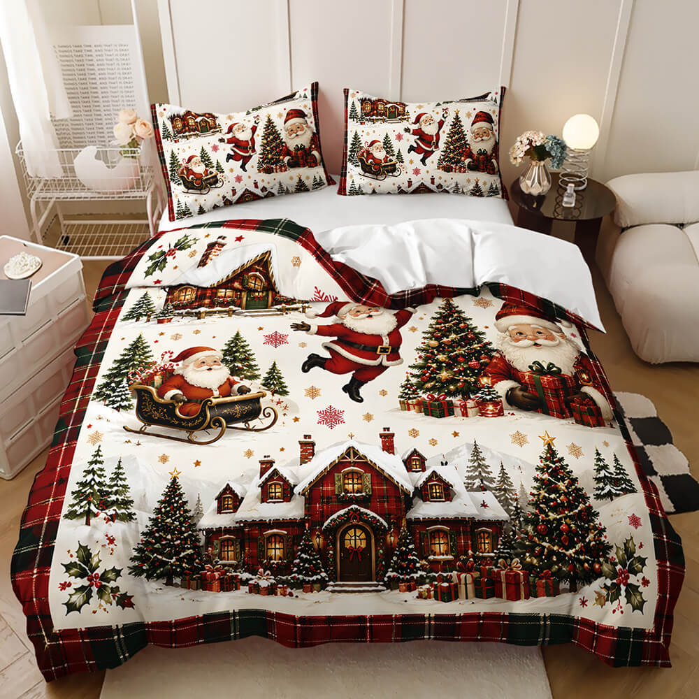 Festive Christmas bedding set for holiday bedroom decor