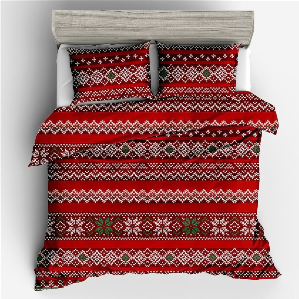 Christmas Strip Leaf doona cover festive bedding
